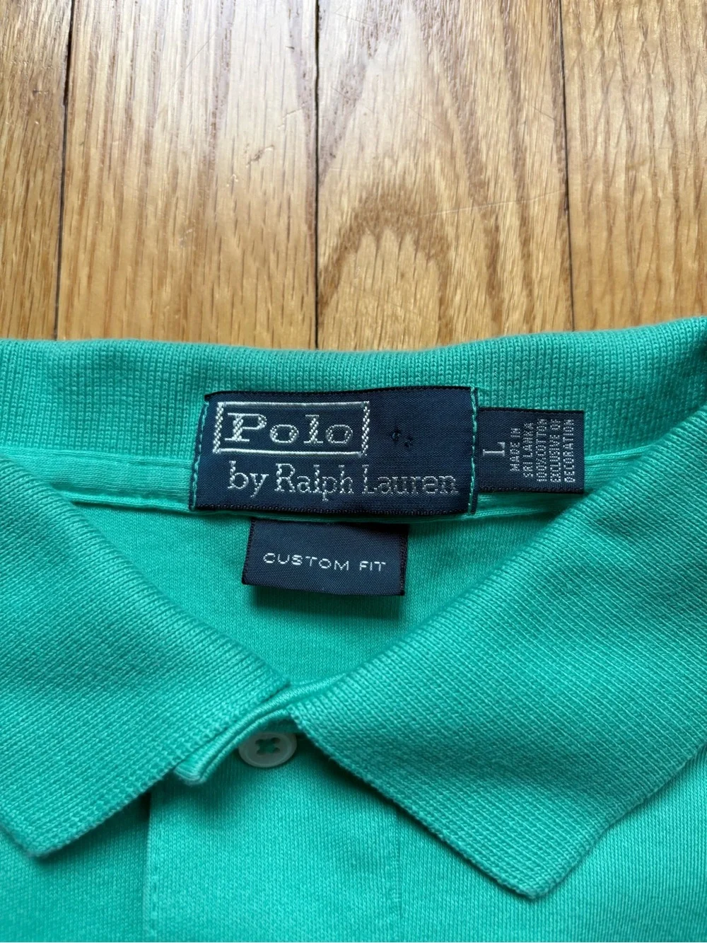 Polo Ralph Lauren Men’s Short Sleeve Polo Shirt Custom Fit Large Green Solid